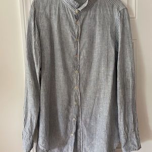 CP Shades blue and white striped linen tunic
